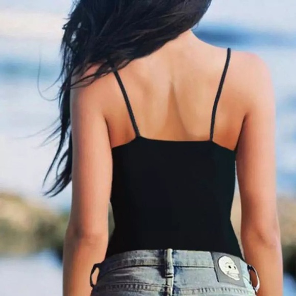 White Stretchy Tank Top - Picture 3 of 6